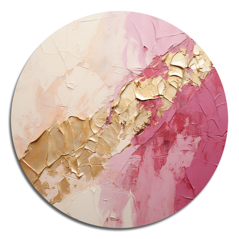 Oldham - Abstract Round Metal Art Prints, 16" H x 16" W