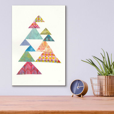 «Modern Abstract Triangles I» par Courtney Prahl, art mural en verre acrylique