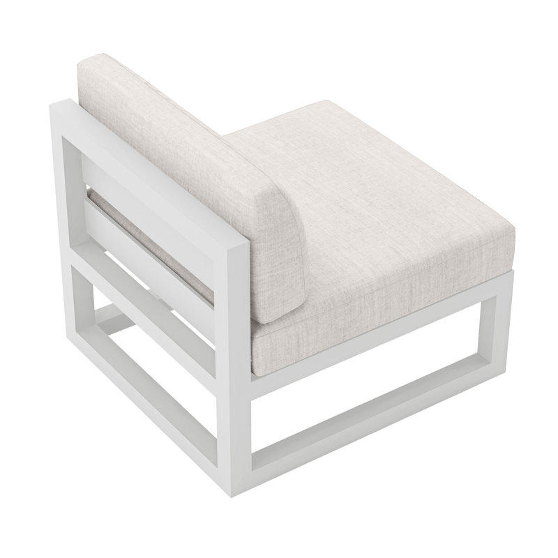 Yarieli Outdoor Lounge Chair with Cushions, Natural