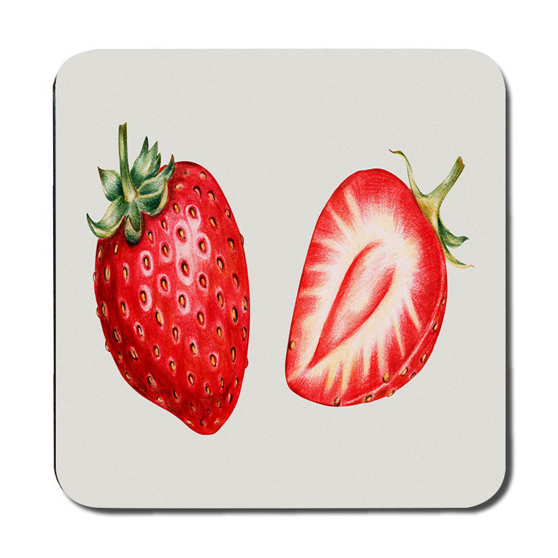 Strawberry Design Placemats And Coasters Set For Dining Table
