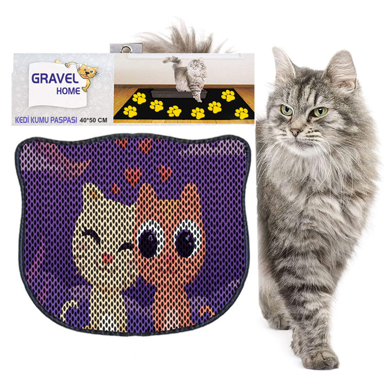 Durable Cat Litter Mat, 15.7 x 19.7 inches | 50% PVC / 50% Polyester, Machine Washable & Vacuum Friendly | Perfect for Easy Cleanup, Non-Slip Design to Keep Your Home Clean & Fresh, Ideal for Pet Owners