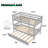 Twin Over Twin Solid Wood Bunk Bed With Trundle&Ladder, Convertible Into Twin Size Beds-2050400551