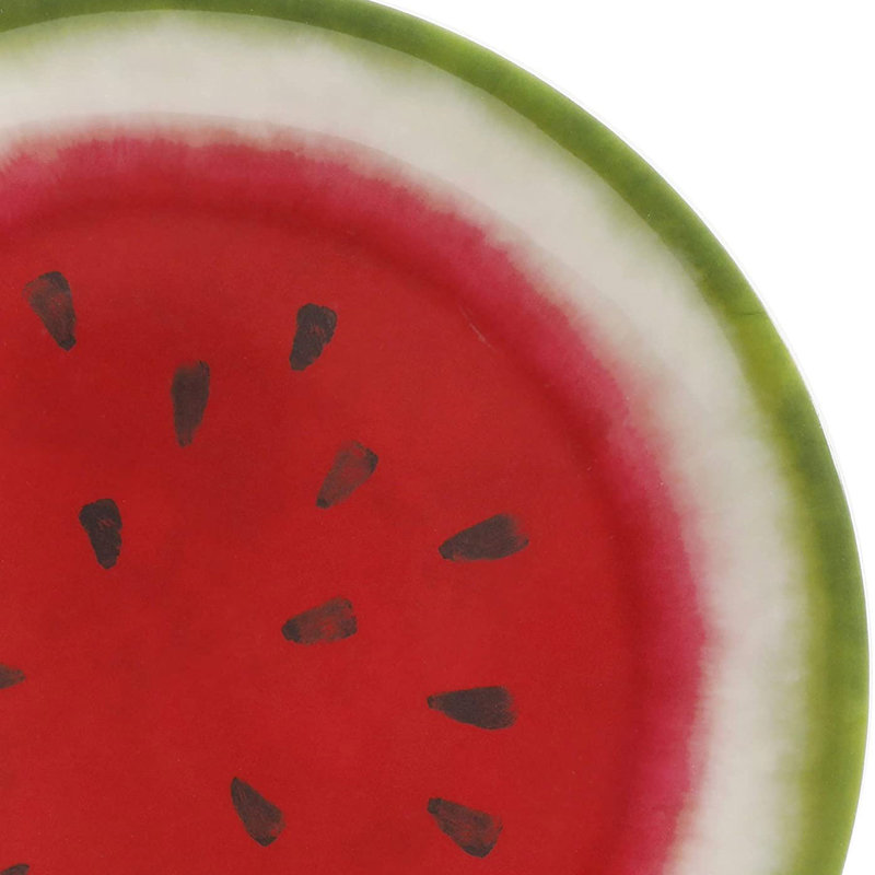 Home Durable Watermelon 12 Piece Melamine Dinnerware Set, Service for 4