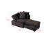 Futon modulaire convertible Bernie, gris, configurations multiples, 2 coussins-117664635
