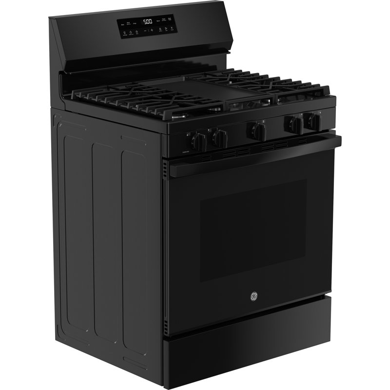 GE 30" Free-Standing Gas Range, Black