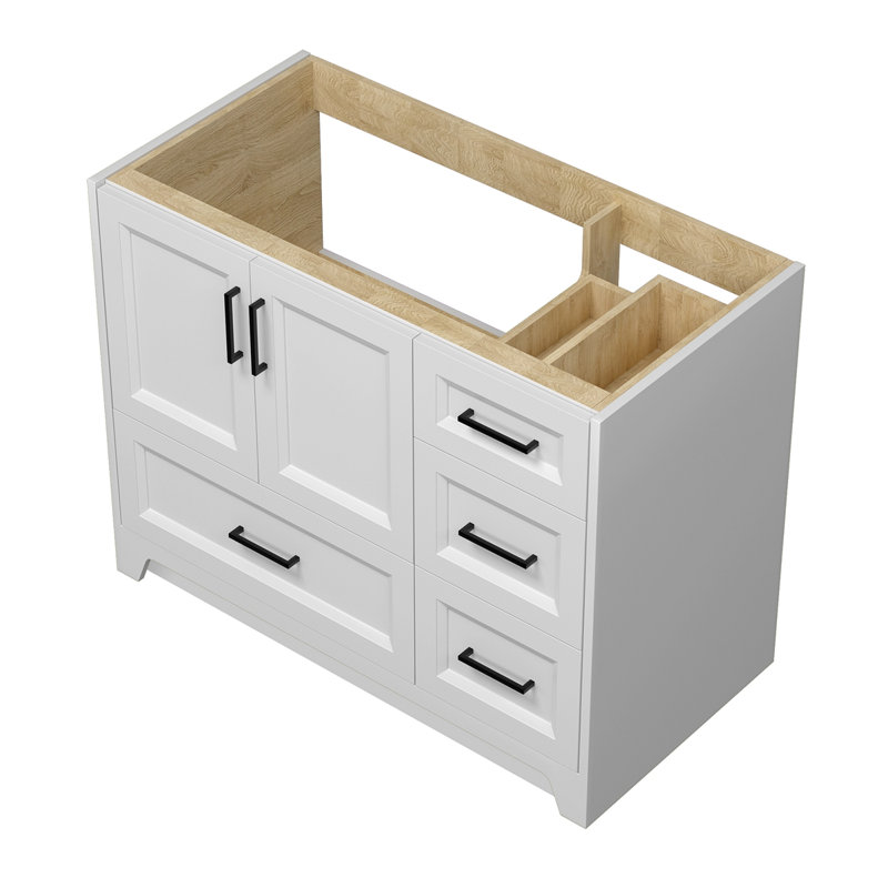 Meuble-lavabo en bois massif sans lavabo supérieur