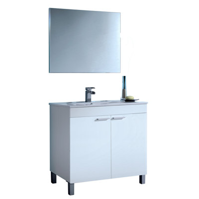 Divyesh 80cm Single Bathroom Vanity Base Only in White