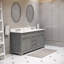 Derby 60" Double Sink Bathroom Vanity Set with Mirror-1913145343