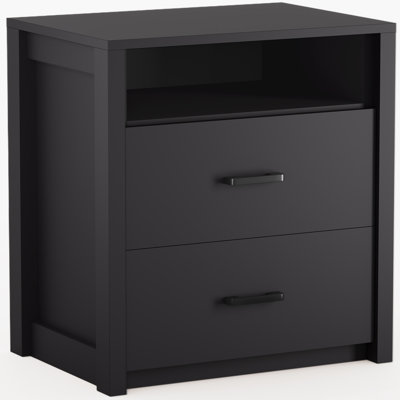 23” 2 Drawer Nightstand with Finished Back