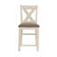 Ensemble de 2 chaises de comptoir avec dossier en X