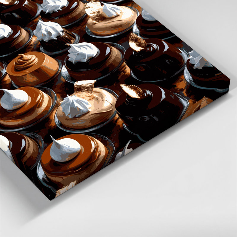 Art mural sur toile, "Desserts Mousse", H 11 po x l 14 po