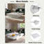 Table basse carrée en placage avec plateau coulissant et grand espace de rangement