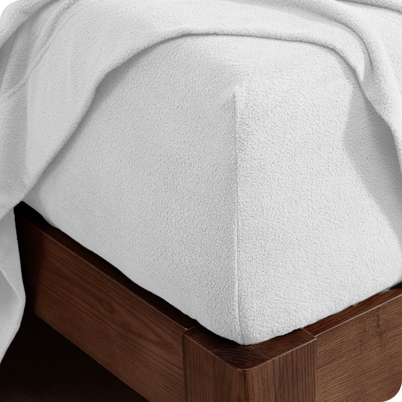 Polar Fleece Fitted Sheet - 2 Pack, Queen Fitted Sheet, White