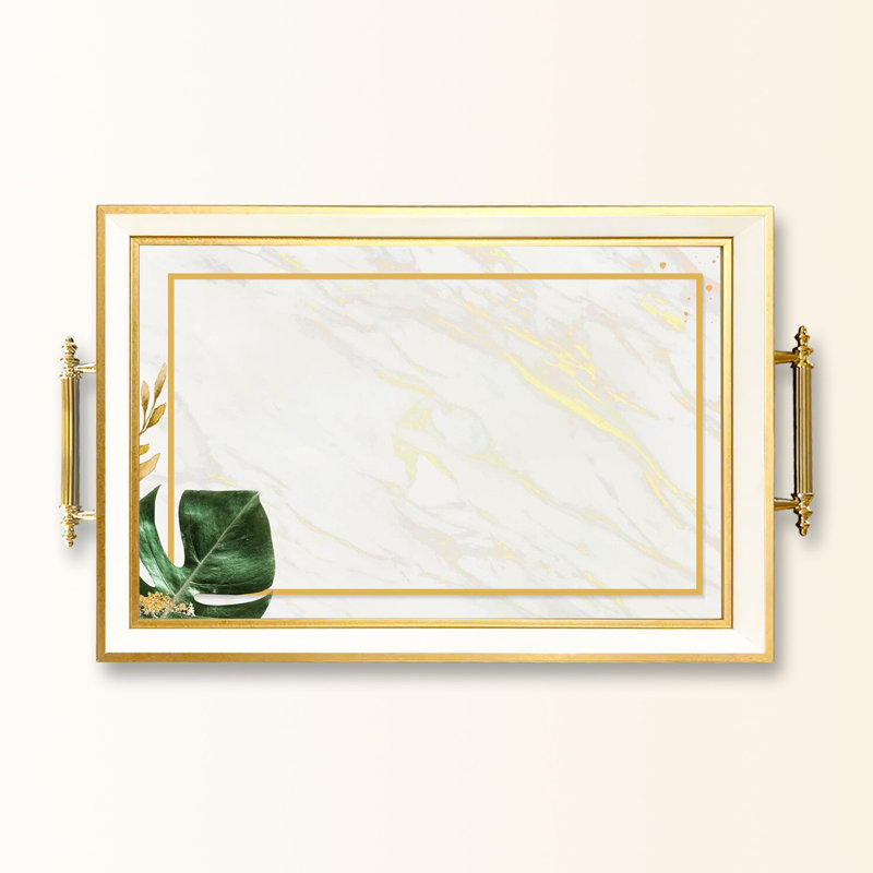 Elegant Glass Tray, 19.7 x 11.4 x 1.4 inches | 100% Durable Glass Construction | Easy to Clean with Damp Cloth | Ideal for Serving, Decorative Display, and Organizing | Stylish Addition to Home Décor