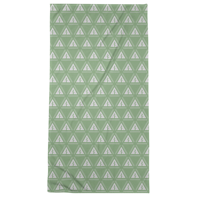 Serviette de plage d’arbre minimaliste classique Barbra, Vert