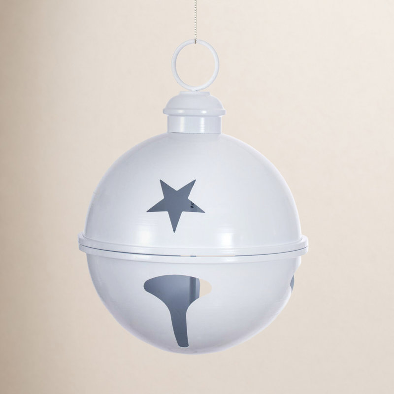 Abstract Shatterproof Ornament, 14" H x 14" W x 14" D, White