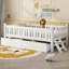Lit simple en bois pour enfants avec garde-corps et 2 tiroirs-1156673776