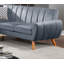 Canapé modulaire contemporain 2 pièces en velours gris foncé
