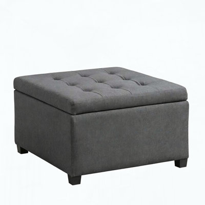 Vintage Style Storage Bench with Button-Tufted Design