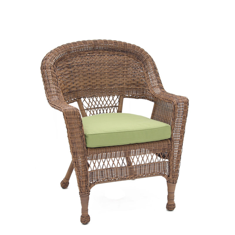 Chaise de patio avec coussins, Miel, Vert sauge