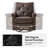 Stratton 31"W Transitional Genuine Leather Swivel Rocker Chair with Tufted Back and Nailhead Trim-1351458632