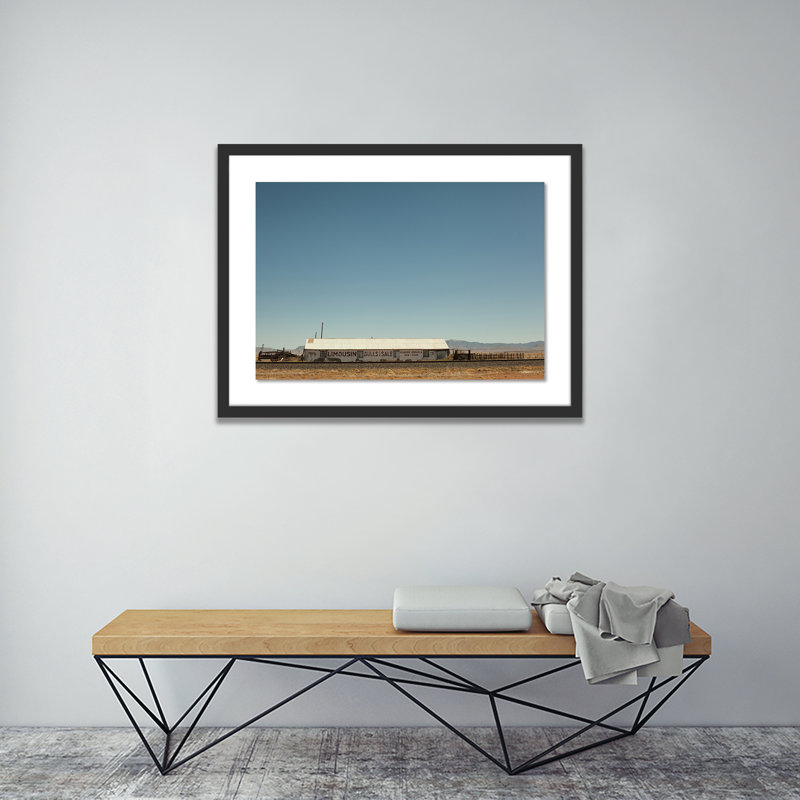 Ranch, Marfa Print by Riley Ryan-Wood, Black, 34" H x 48" W x 2.5" D