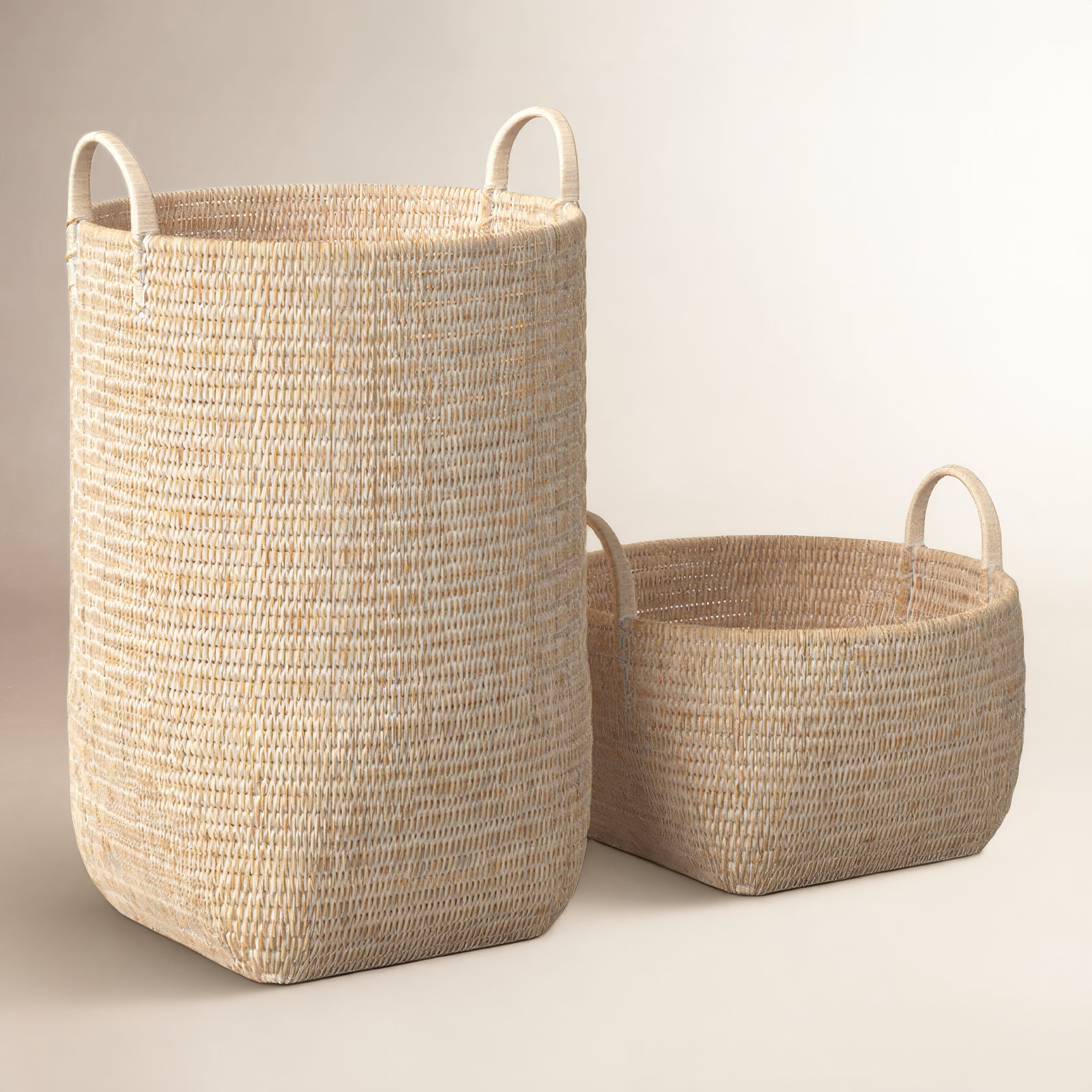 Qiana Handmade Rattan Storage Bin Set
