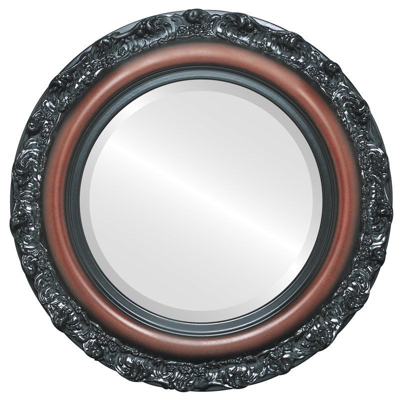 Miroir d'appoint Winegar, 23 po x 23 po, Bois de rose