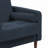 Iliana Upholstered Navy Blue Corduroy Square Arm Tufted Club Chair with 2 Pillows-1429064851