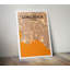 «Long Beach City Map», reproduction d'impression sur affiche en orange clair-24706096