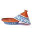 Tajine marocain suprême Kamsah - grand 5,5 pintes, céramique peinte à la main turquoise-49531686-49531688