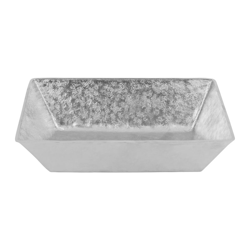 Premier Copper Products Terra Firma 11'' Copper Rectangular Bathroom Sink, Nickel