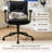 Tufted Button Double Layer Padding Faux Leather Swivel Office Chairb-180711479
