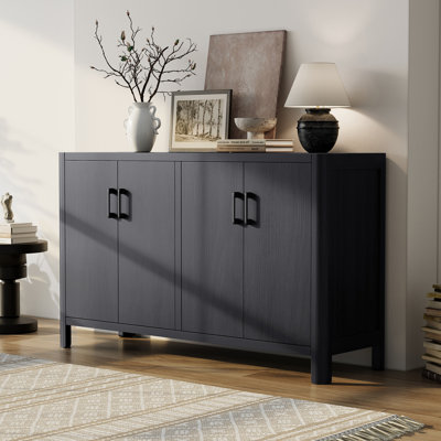 Mirod Farmhouse Style 4 - Door Cabinet, Rustic Accent For Entryways Or Small Spaces, Solid Wood + MDF Construction