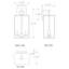 Lanterne murale d'extérieur 2 lumières noir + laiton avec douille E12 et abat-jour en verre trempé transparent-556001374