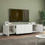 Meuble télé moderne, centre de divertissement avec rangement et 2 tiroirs, console de télévision
