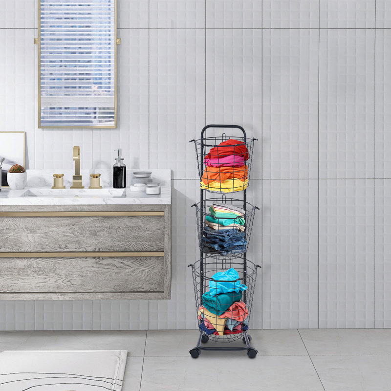48.4” H Laundry Basket With Wheels