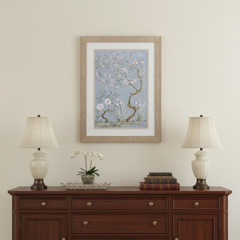 «Spring Mural I», art mural encadré brun