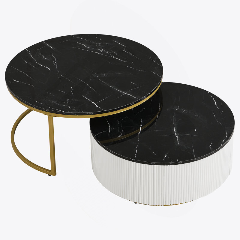 Table basse gigogne moderne avec tiroir Modern