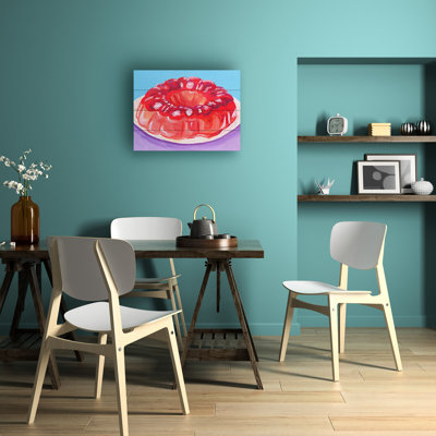 Key And Sea Strawberry Jello Wood Slat Art