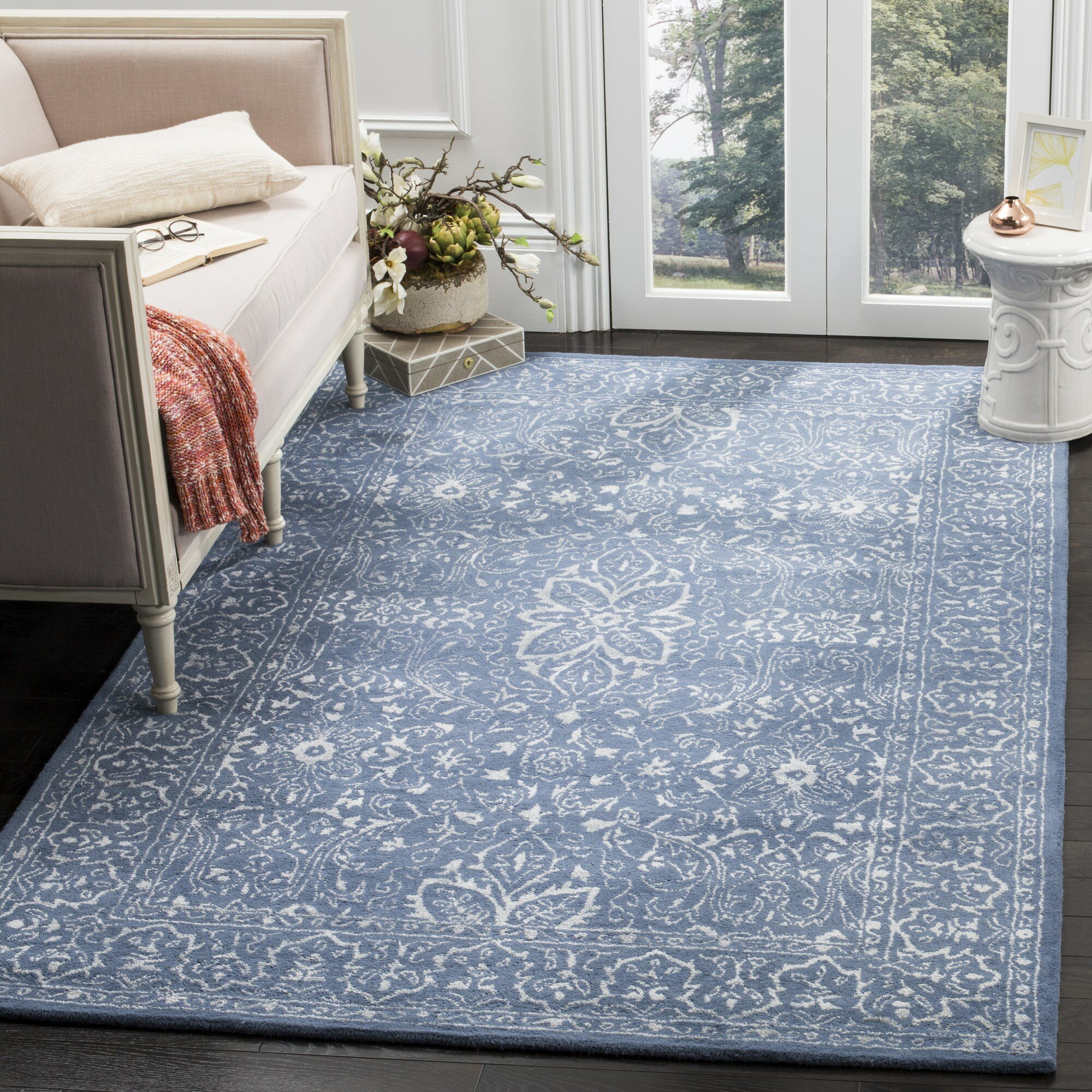 Buguey Blue & Gray Area Rug