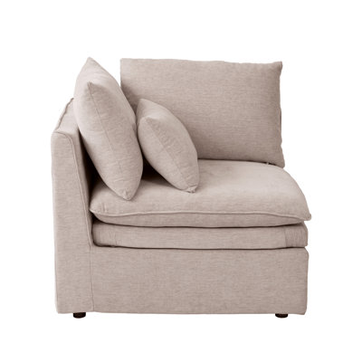 Fauteuil d'appoint d'angle rembourré et modulaire