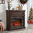 Electric Fireplace With Mantel,Fireplace Mantel Surround With 23" Fireplace Insert, Adjustable Flame, Remote Control, Cherry,41.34"W*14"D*40"H-705814253