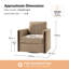 Upholstered Swivel Armchair-128822546