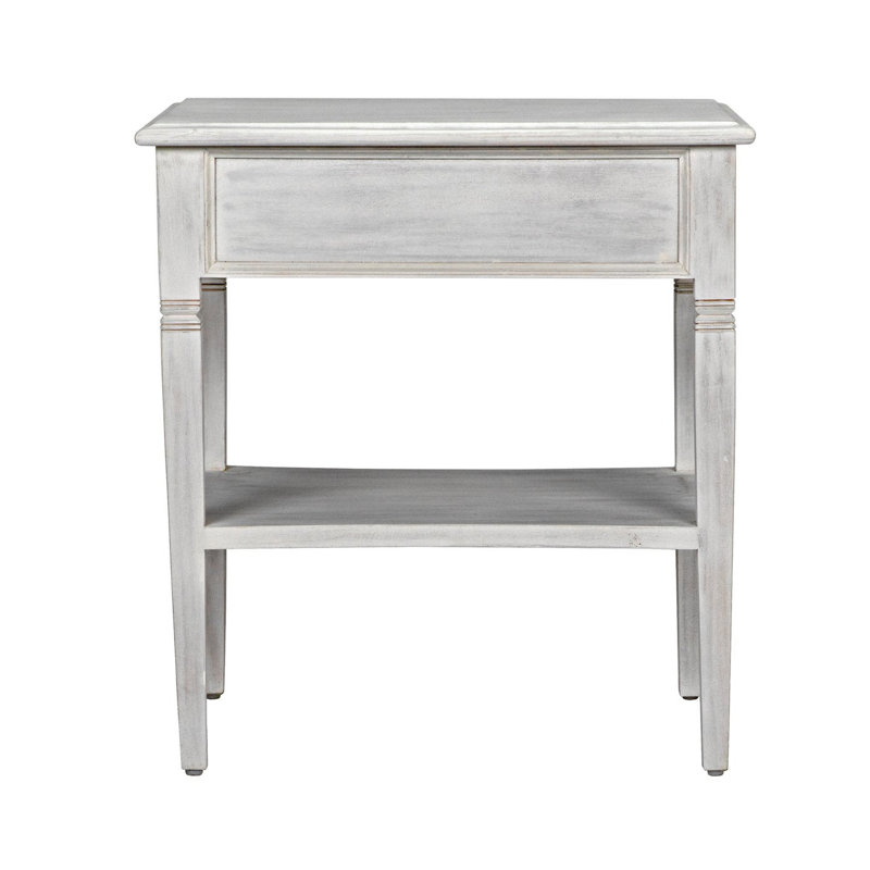 Oxford Solid Wood End Table, White Wash