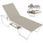 198cm Long Extra-Wide Modern Outdoor Lounge Chair Chaise with Storage Shelf