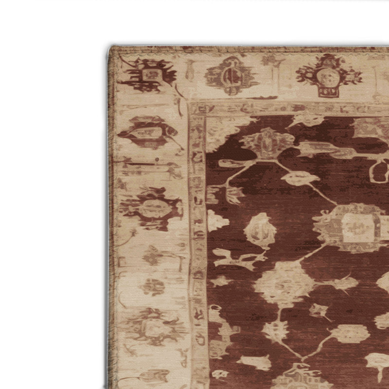 Tapis intérieur et extérieur brun Overdyed, Rectangulaire 2 pi x 3 pi