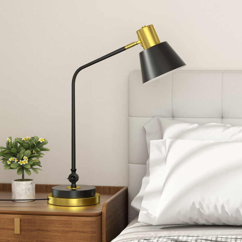 Lampe de bureau en métal 22 "H pour bureau à domicile - Lampe de table réglable multi-angle à intensité variable de Home Office