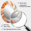 Vagues de peinture orange et blanches - Miroir mural moderne ovale-134835572