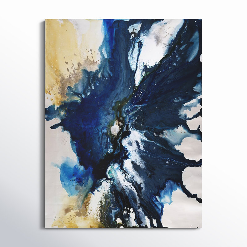 «Uniform Pitch» par Rikki Drotar - peinture sur toile, Toile tendue, H 40 po x l 30 po x P 1,25 po